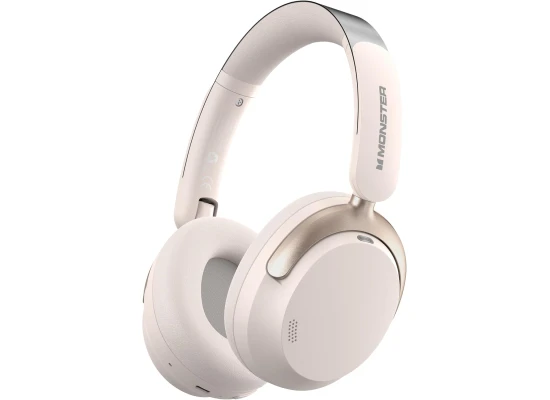 Monster Persona 3rd ANC Active Noise Cancelling Headphones, Over Ear Wireless Headphone Bluetooth with Mic, 70 Hours Playtime Bluetooth Headphones, Foldable Comfort Lightweight Headphone for Travel - White